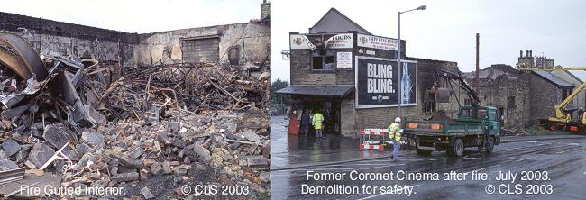 Former Coronet Cinema building gutted in 2003