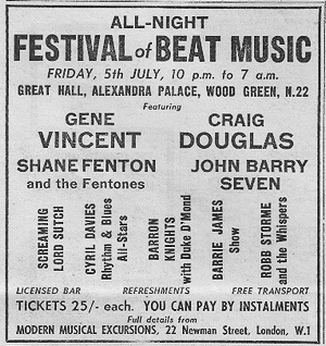 Concerts & Package Tours : 1963 (July to August)